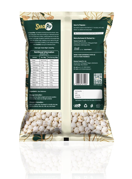 SnackPop Classic Raw Makhana 100gm